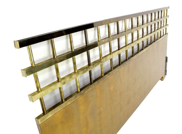 King Size Brass Mid Century Modern Headboard Bed Probber