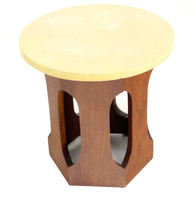 American Mid-Century Modern Walnut Side Table