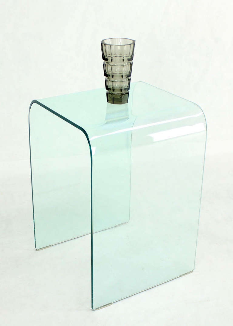 Italian Pair of Mid-Century Modern Bent Glass 