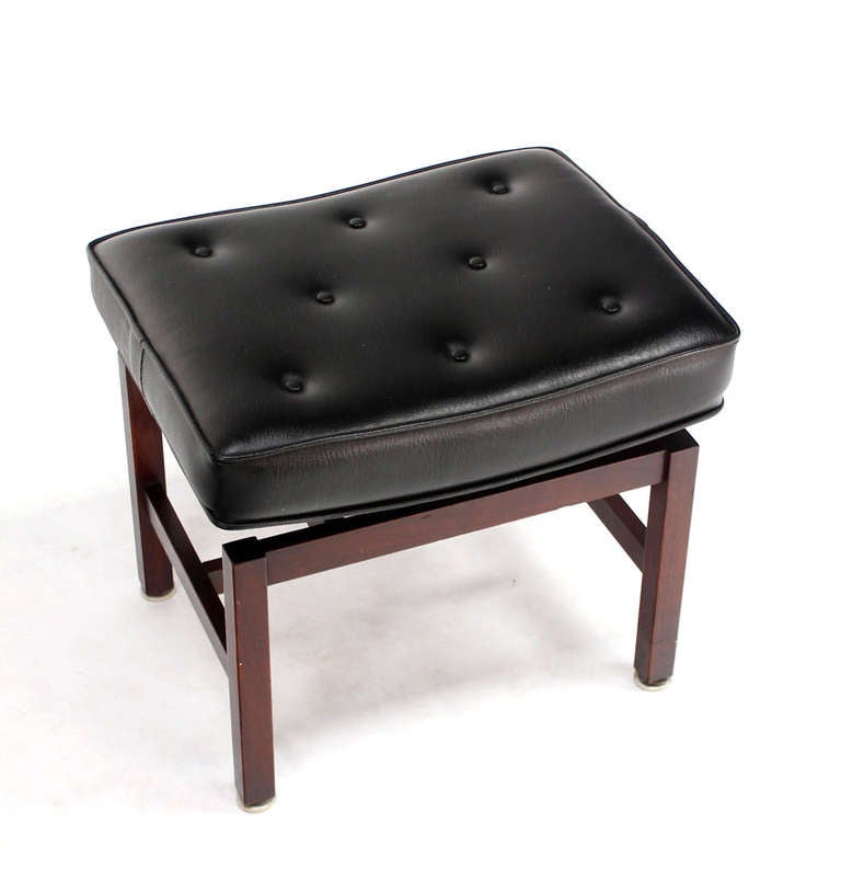 Mid-Century Modern Upholstered Walnut Bench by Risom 2