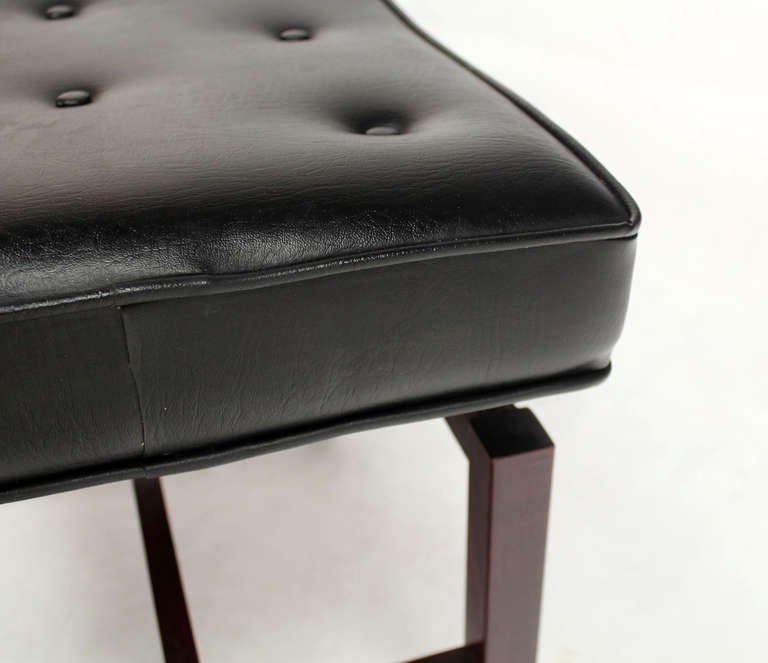 Upholstery Mid-Century Modern Upholstered Walnut Bench by Risom