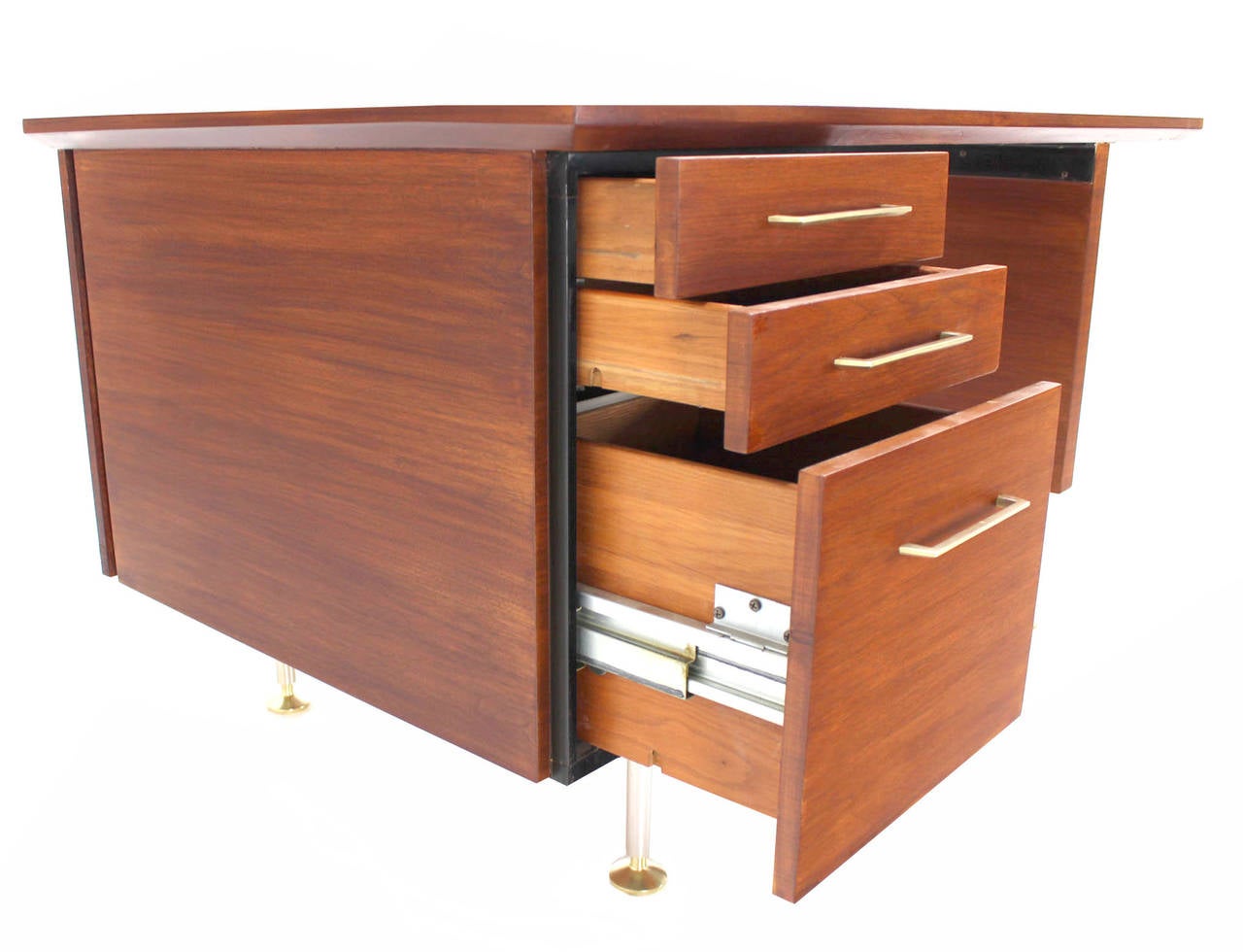 Lacquered Walnut Mid-Century Danish Modern Desk