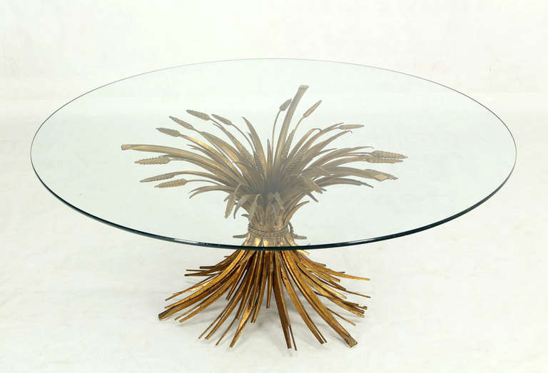 Nice mid century modern glass top coffee table.