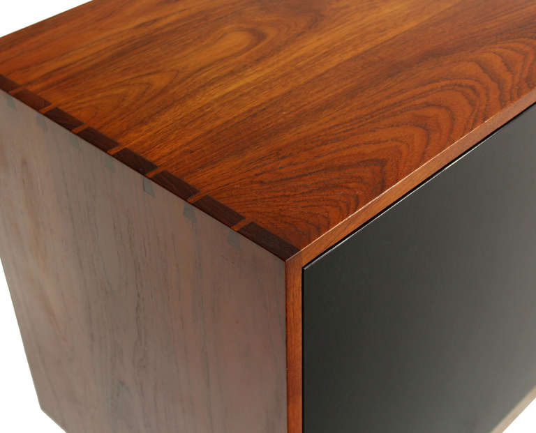 Very nice solid walnut cabinet in style of G. Nakashima