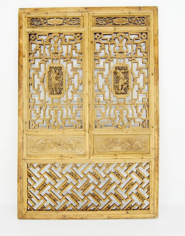 19th Century Fine Carving  Oriental Panel