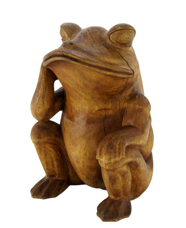Carved Sculpture of a Frog