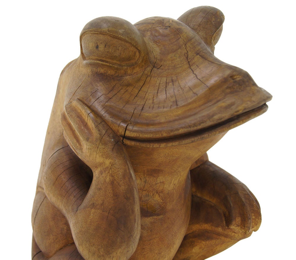 Carved Sculpture of a Frog at 1stDibs