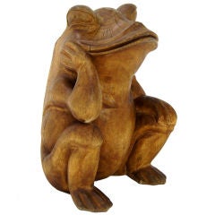 Carved Sculpture of a Frog