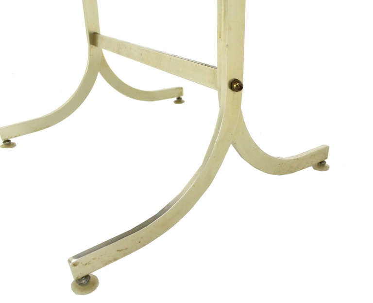 PVC Mid-Century Modern Splayed Leg Bench