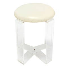 Bent Lucite Piano Stool