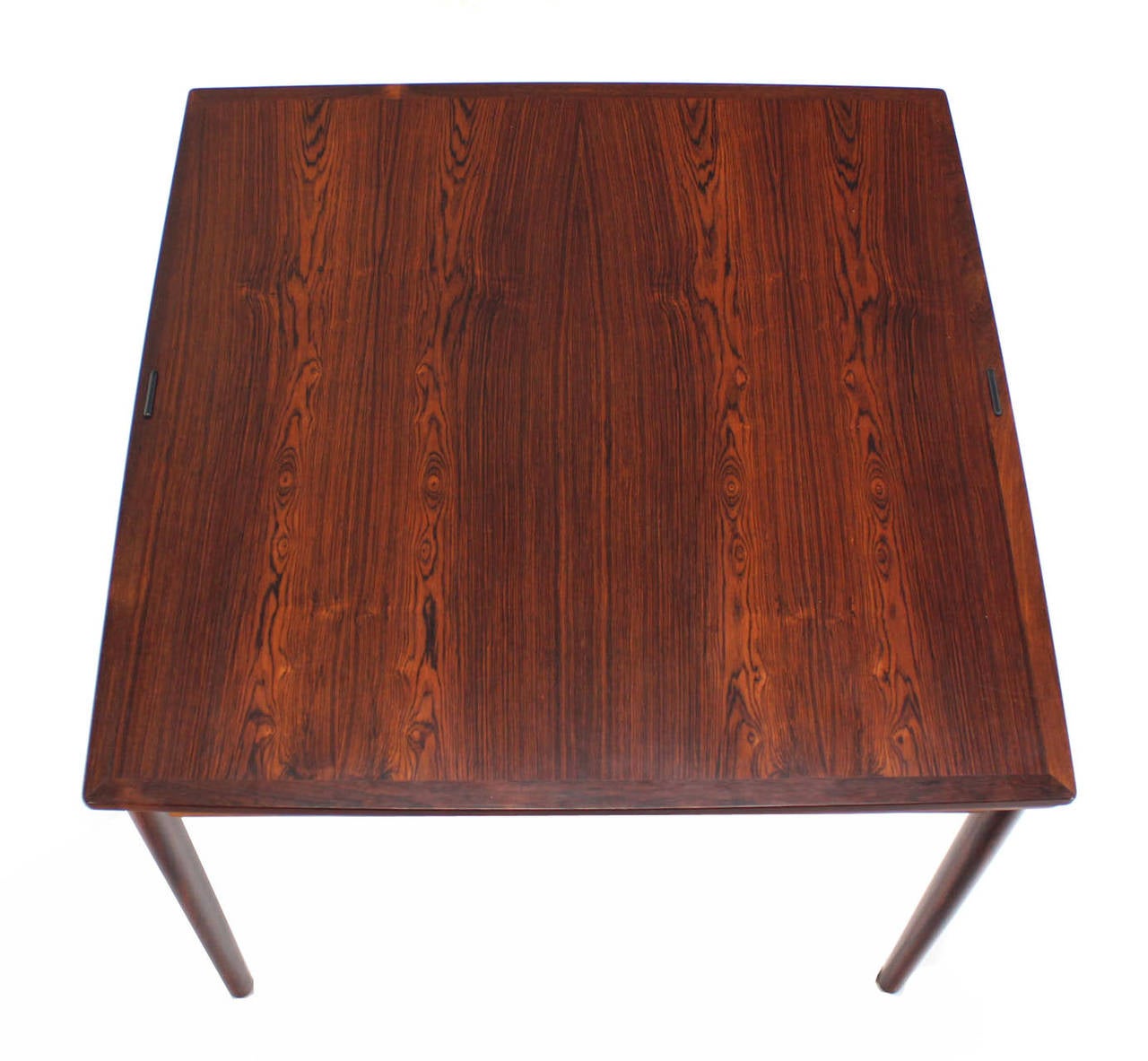 Danish Mid-Century Modern Rosewood Flip-Top Extendable Game Table 2