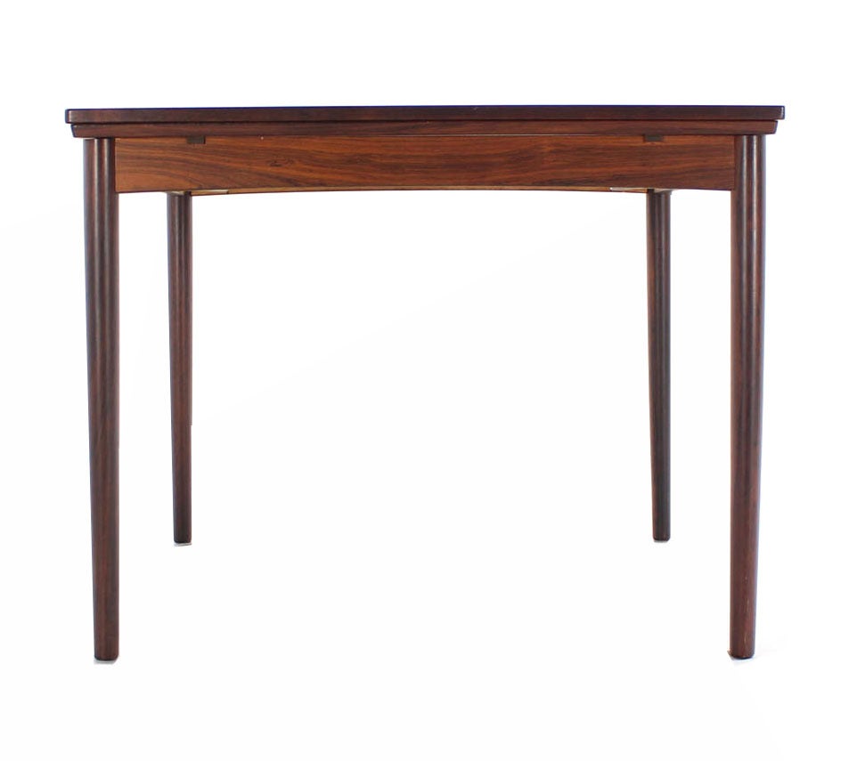 Danish Mid-Century Modern Rosewood Flip-Top Extendable Game Table 3