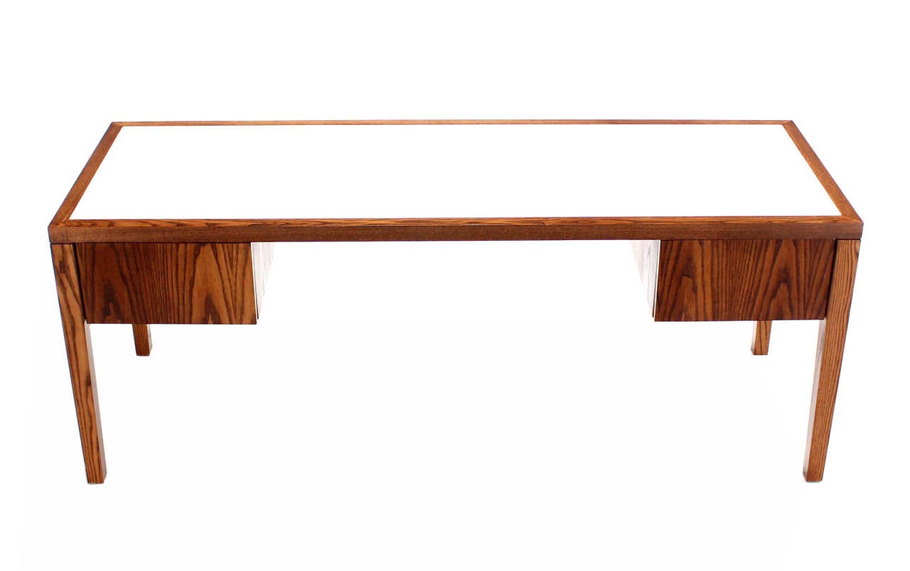 Marble-Top, Mid-Century Modern Long Vanity or Desk 3
