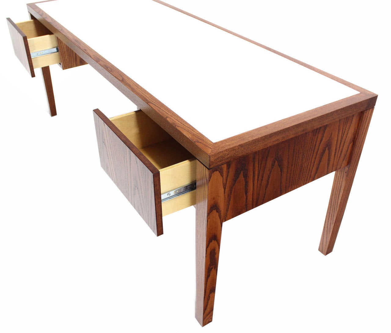 Marble-Top, Mid-Century Modern Long Vanity or Desk 2