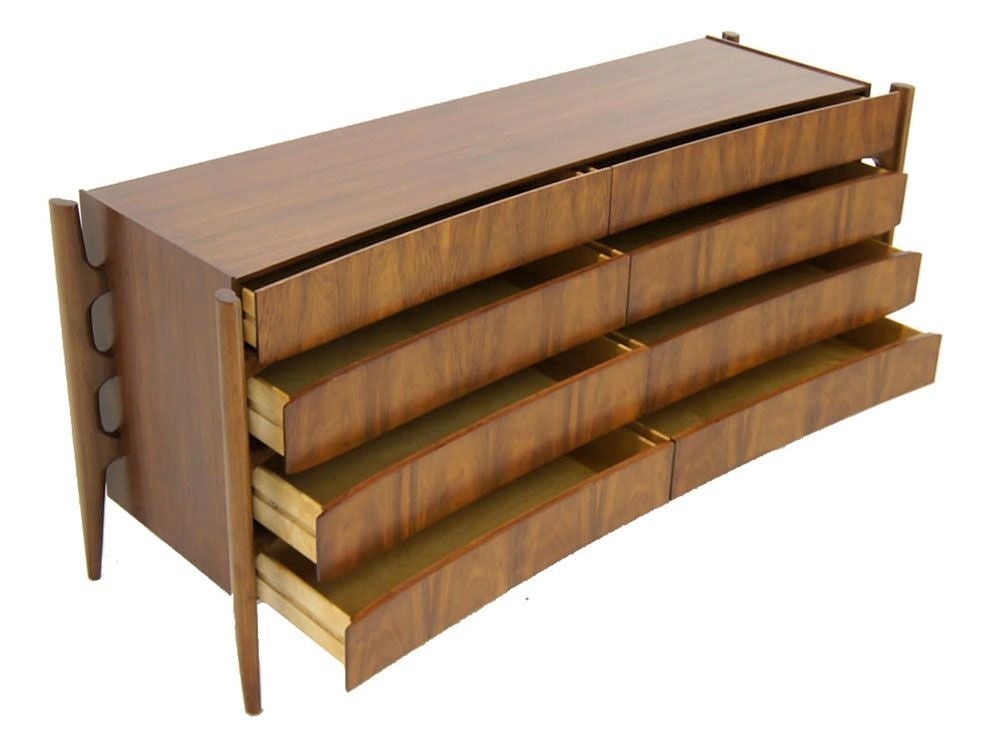 Rare find Swedish walnut dresser by designed Edmond Spence.