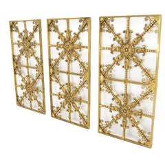 Set of Heavy Solid Bronze Decorative Panels