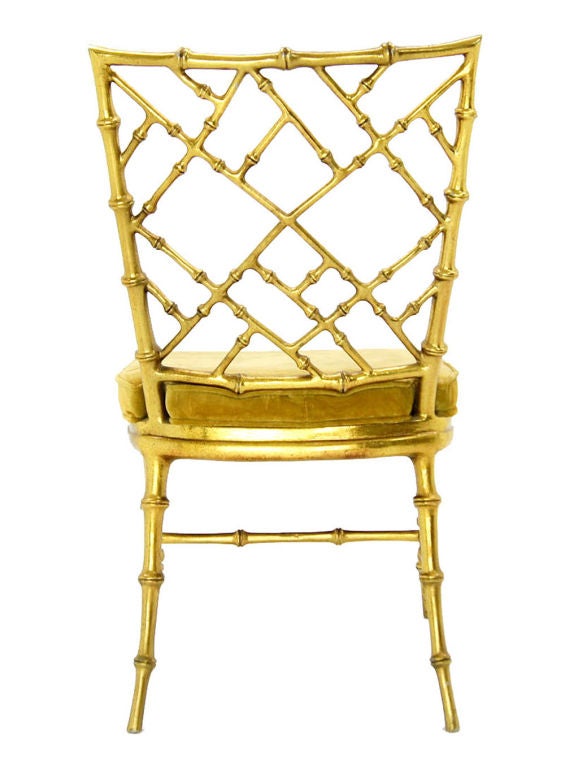 gold metal chair