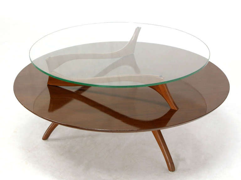 two tier round coffee table