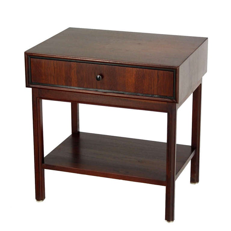 Walnut Danish Mid-Century Modern, One-Drawer Side or End Table 2