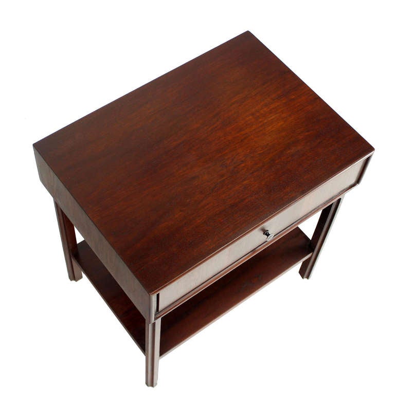 Walnut Danish Mid-Century Modern, One-Drawer Side or End Table 4