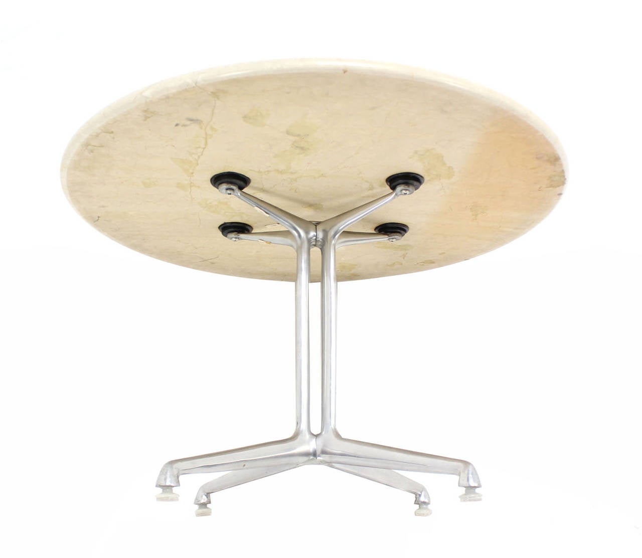 La Fonda, Charles Eames White Marble-Top Coffee Table In Excellent Condition In Rockaway, NJ
