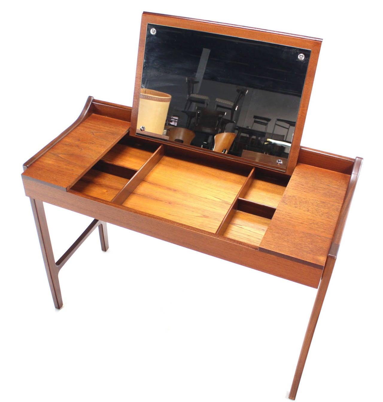 LiftTop Danish Modern Teak Vanity at 1stDibs