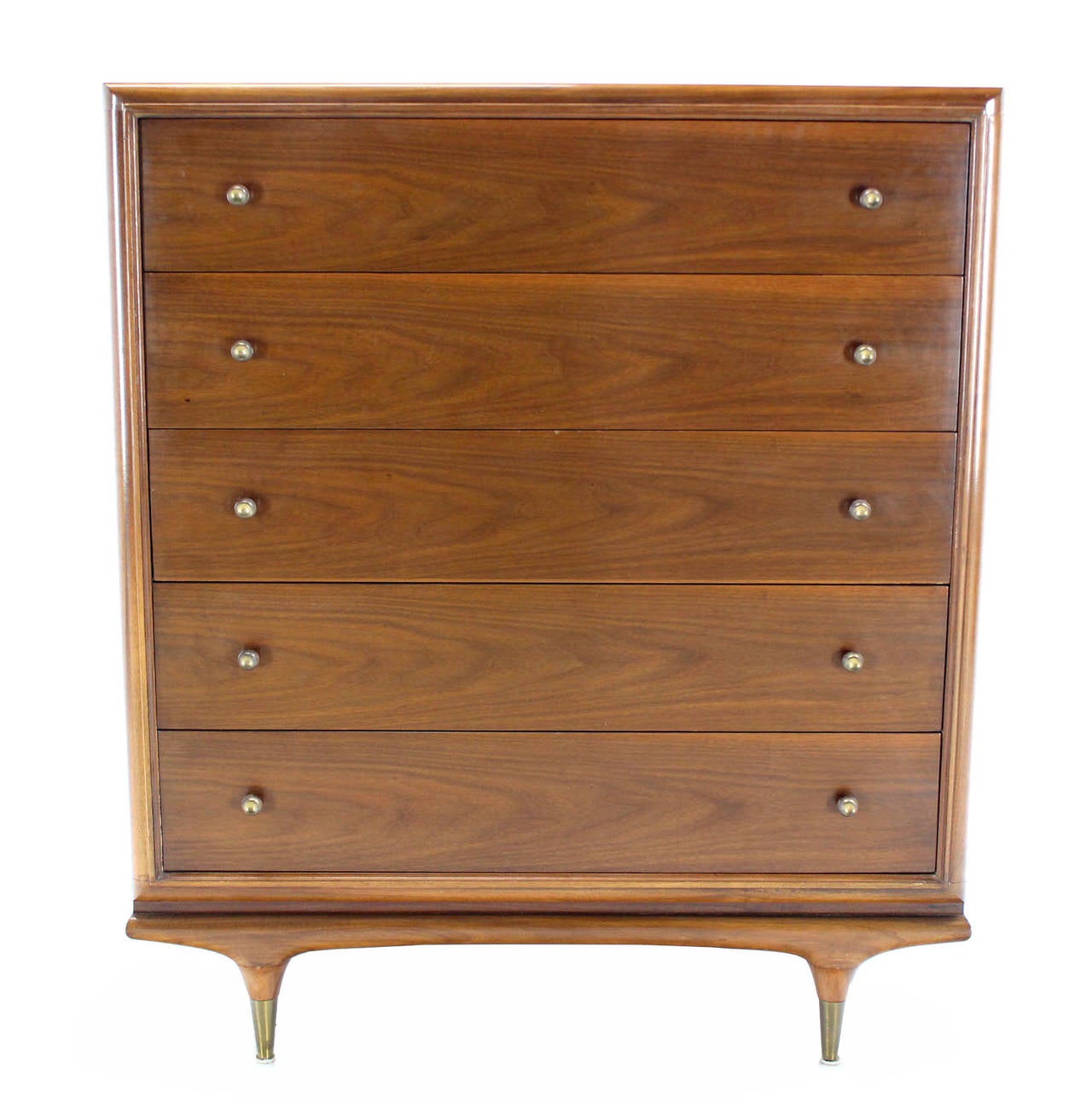 Tall Walnut Chest of Drawers For Sale at 1stdibs