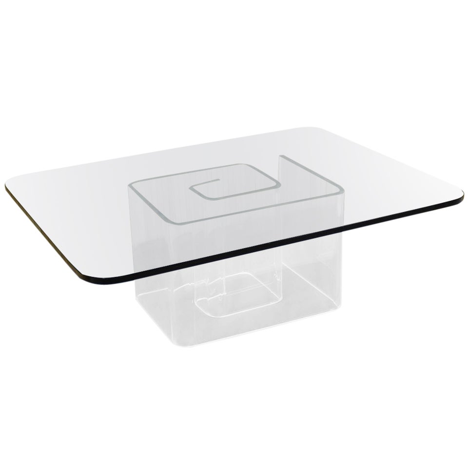 Modern Lucite XCoffee Table Base For Sale at 1stDibs