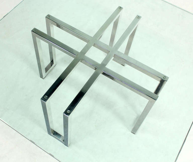 square glass top coffee table