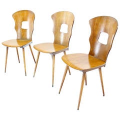 Set of Three Molded Plywood Chairs 9