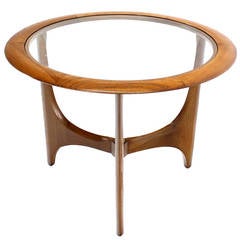 Round Walnut Coffee or Side Table