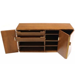 Tiger Maple Sideboard or Credenza with Folding Doors