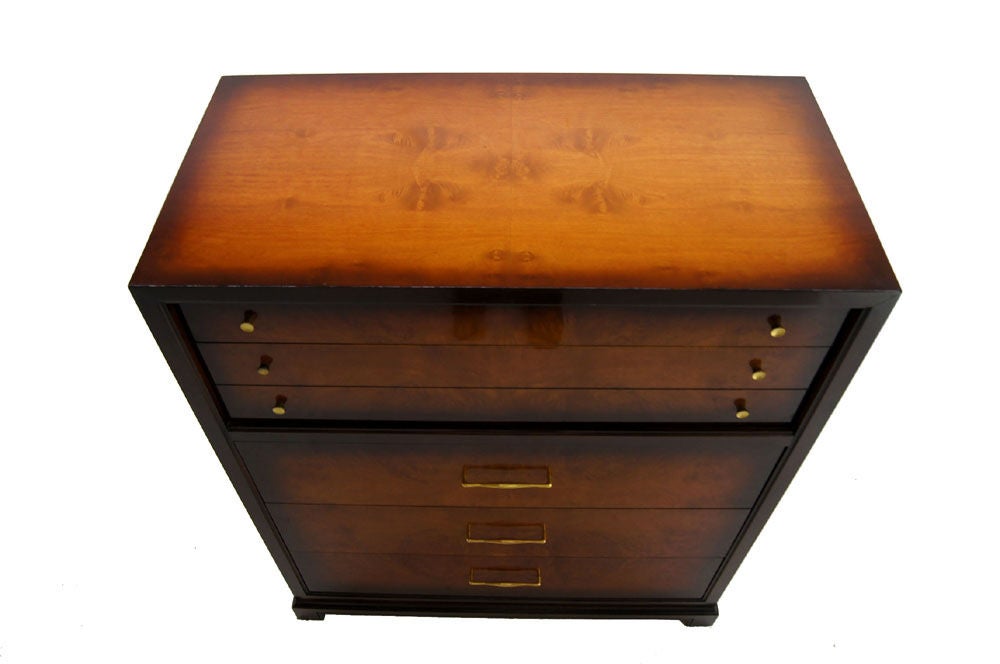 c.1950's Mid Century Modern Crotch Mahogany Chest Cedar Drawer 3