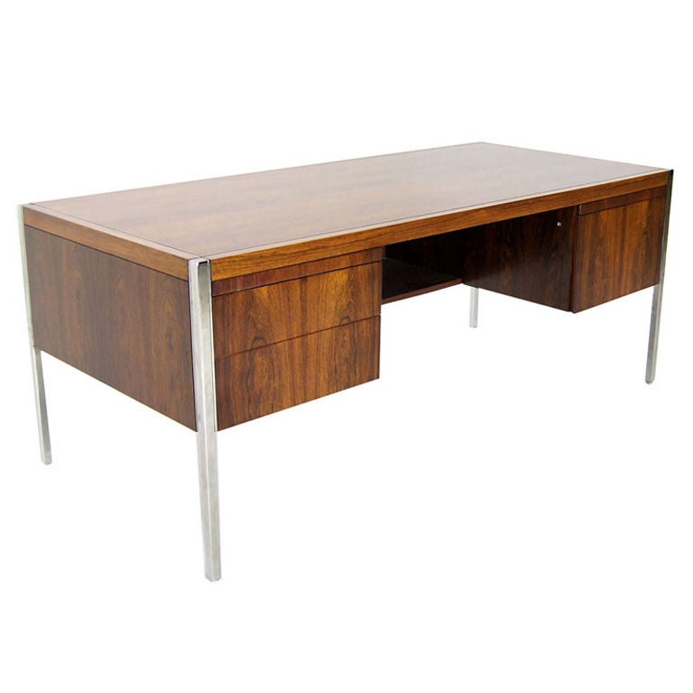 Mid Century Modern Rosewood Desk by Richard Schultz for Knoll