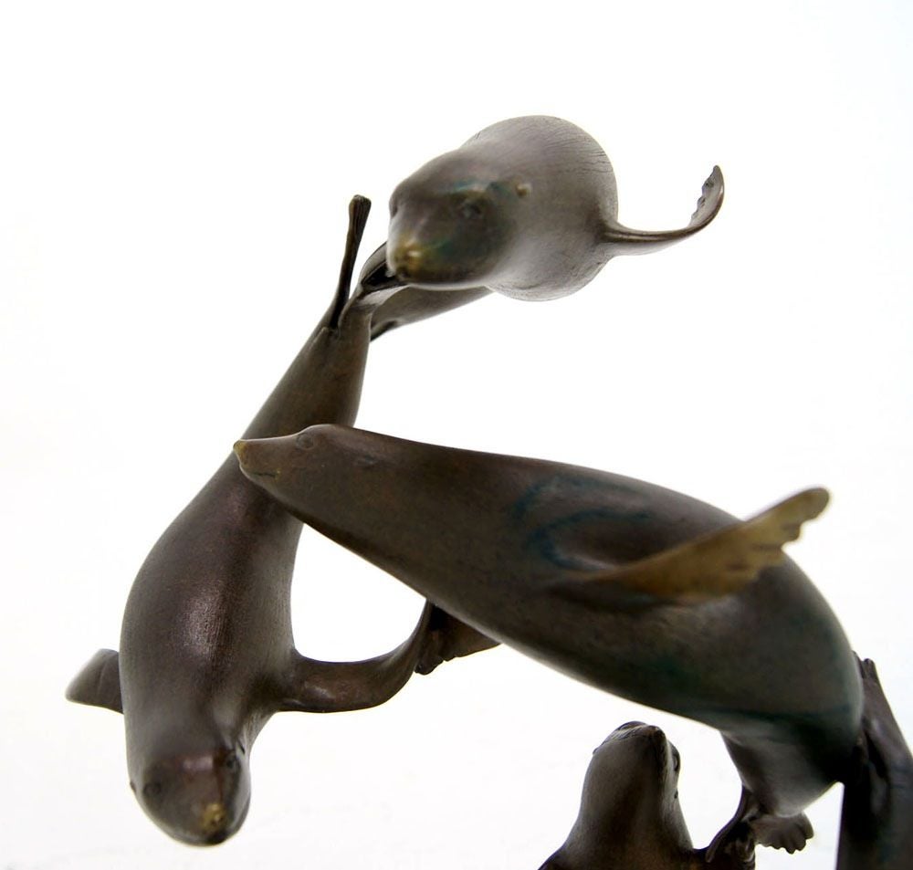 Signed and numbered, a solid bronze with an effervescent effect.
