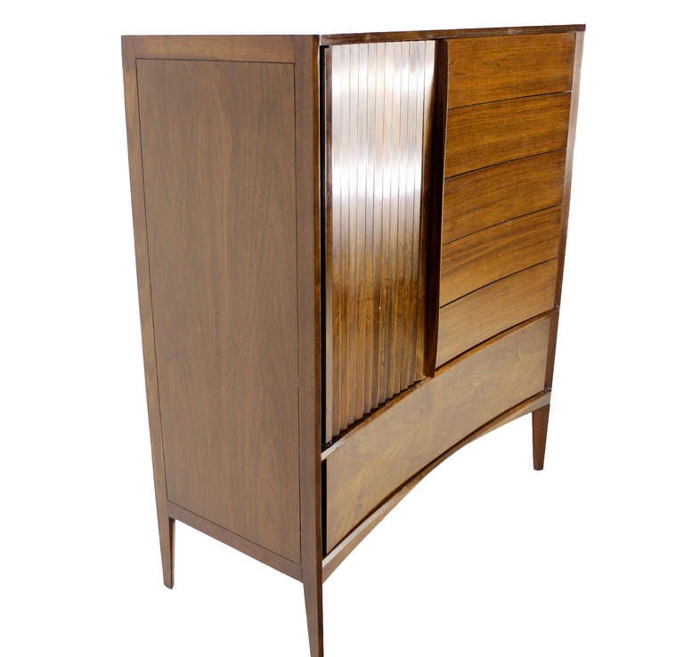 Edmond Spence Mid Century Danish Modern Walnut High Chest Dresser 2