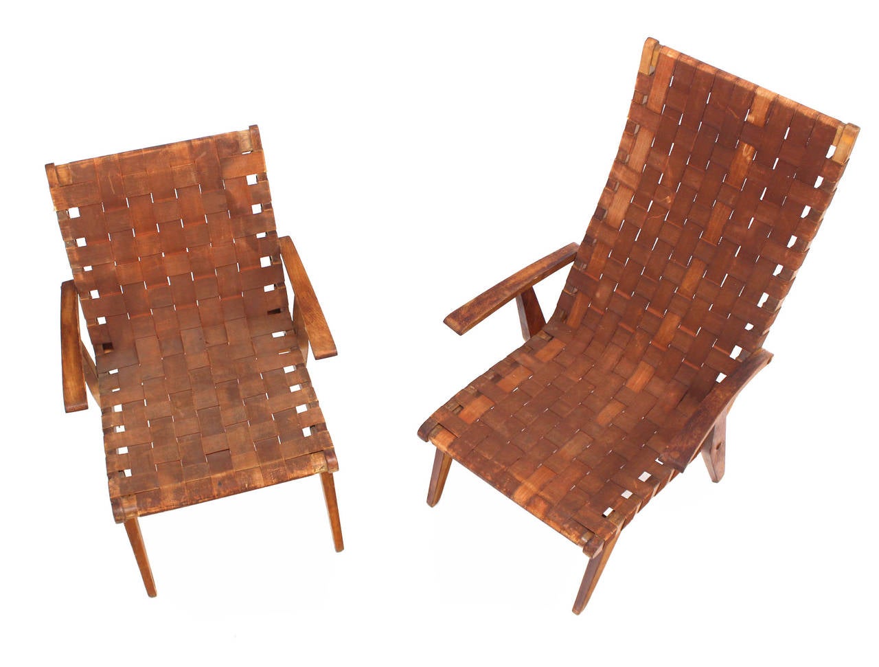 Very nice pair of early Jens Risom for Knoll lounge chairs 