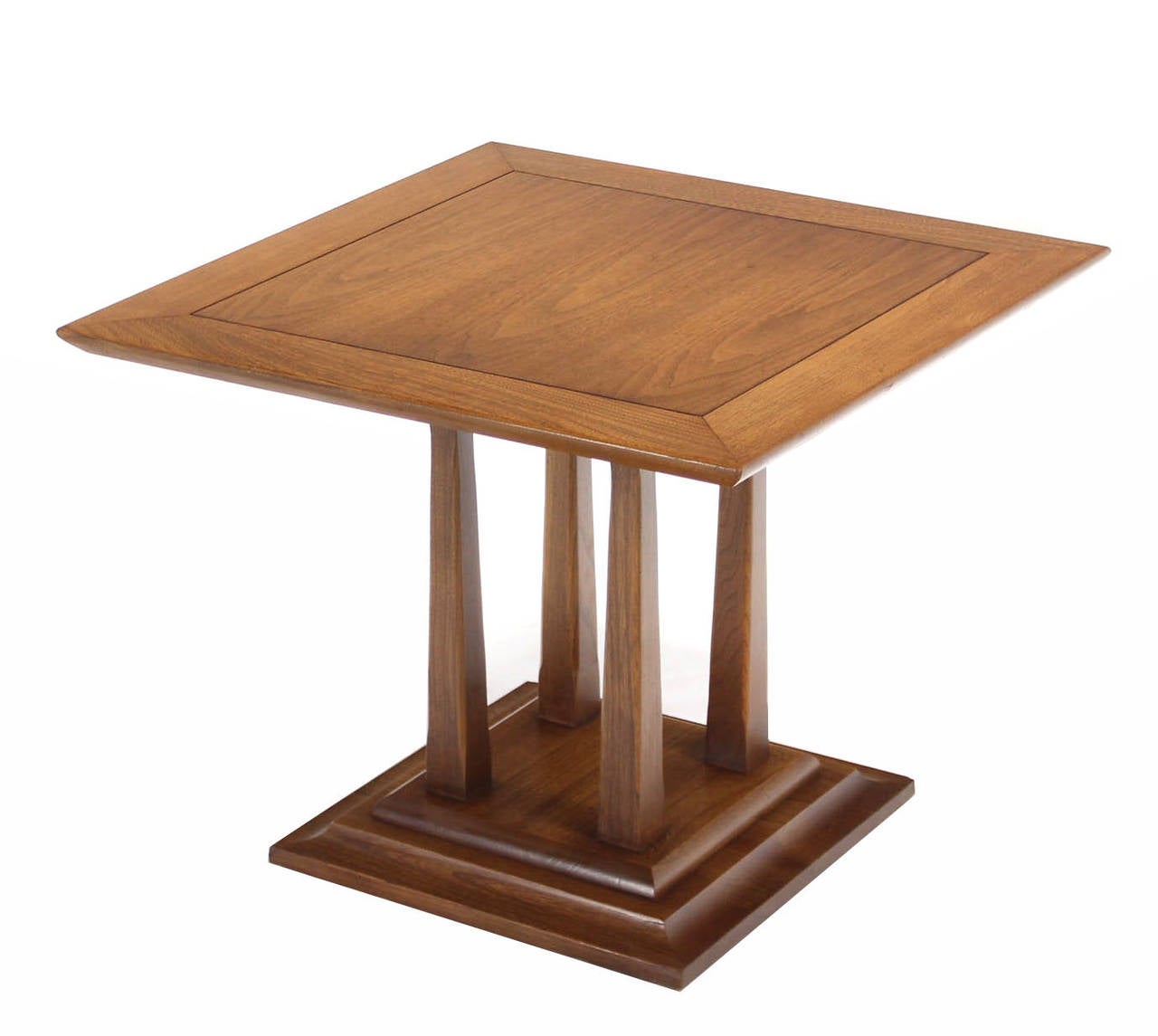 Pair of nice design walnut end tables.