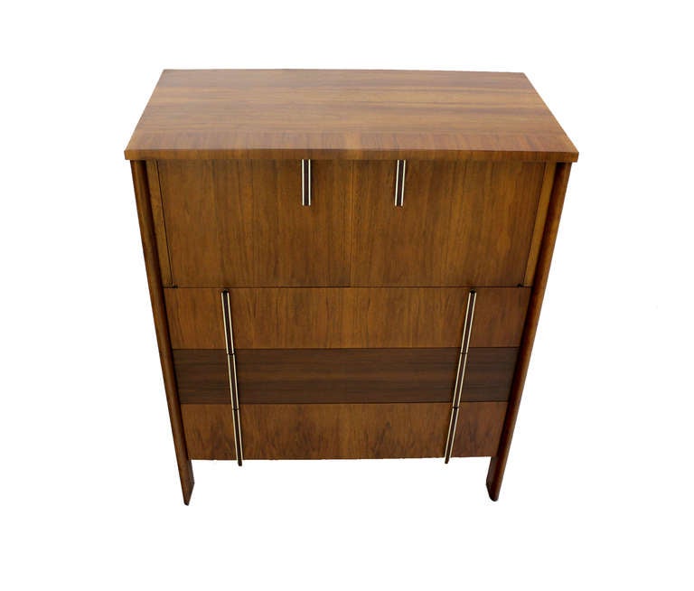 John Widdicomb Mid-Century Modern Walnut High Chest Dresser 3