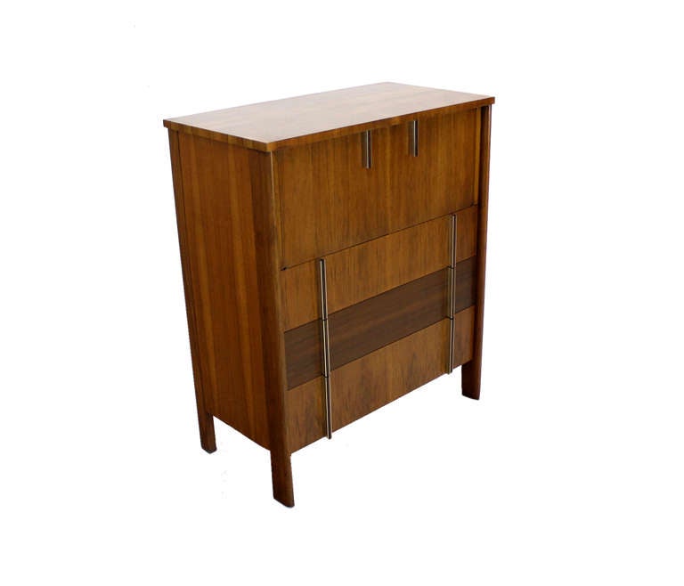 John Widdicomb Mid-Century Modern Walnut High Chest Dresser 4