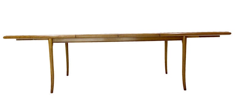 20th Century Robsjohn Gibbings for Widdicomb Mid-Century Modern Dining Table with Two Leaves