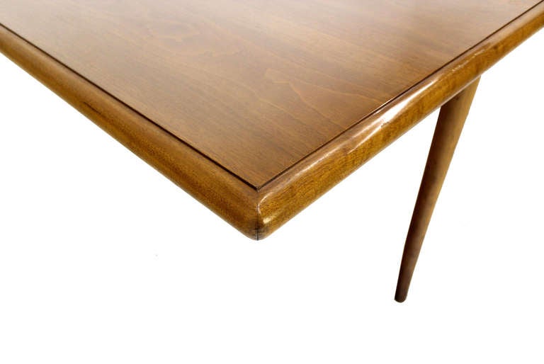 American Robsjohn Gibbings for Widdicomb Mid-Century Modern Dining Table with Two Leaves