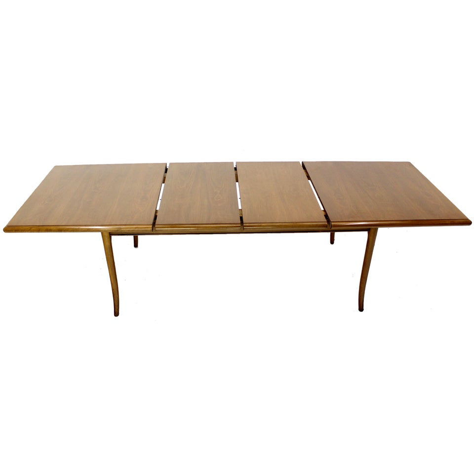 Robsjohn Gibbings for Widdicomb Mid-Century Modern Dining Table with Two Leaves