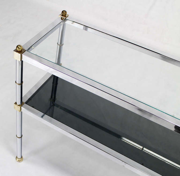 two tier console table