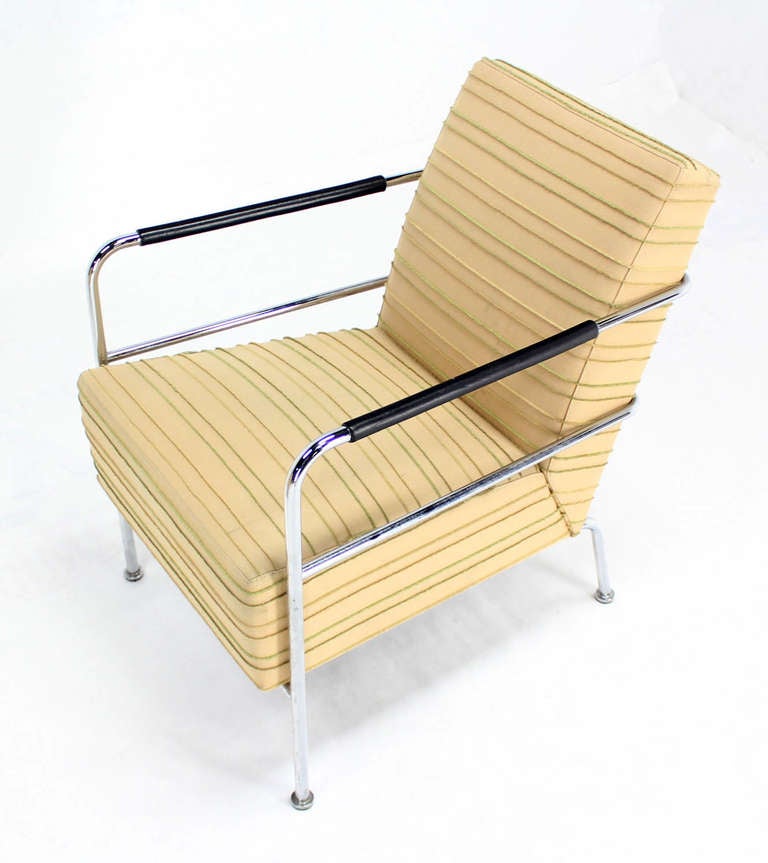 Pair of  Mid-Century Modern Swedish Chrome Lounge Chairs, 1970s 1