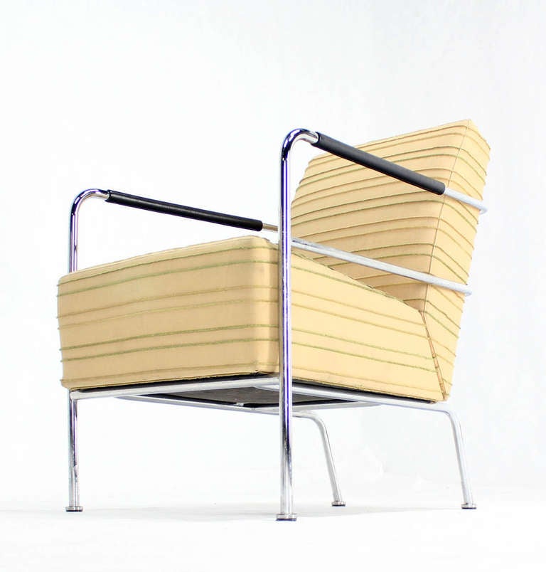 Pair of  Mid-Century Modern Swedish Chrome Lounge Chairs, 1970s 2