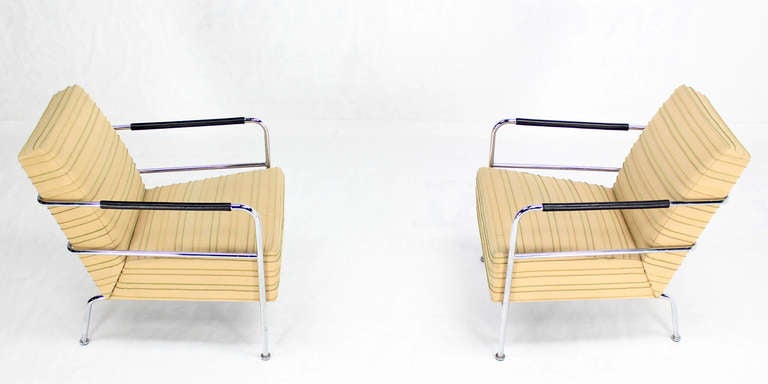 Pair of  Mid-Century Modern Swedish Chrome Lounge Chairs, 1970s 5