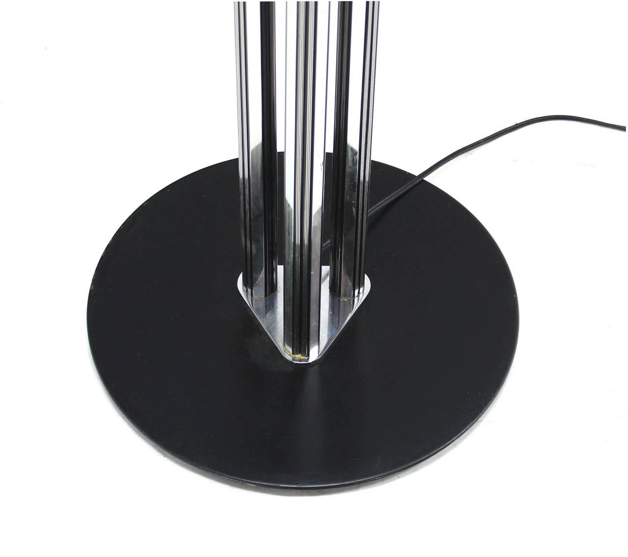 Blackened Adjustable Tilt Head Shade Mid Century Modern Floor Lamp with Dimmer