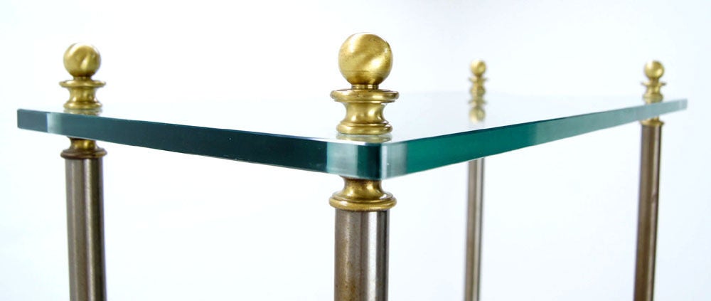 Mid-Century Modern Modern Mixed Media Metal Glass Etagere Shelf