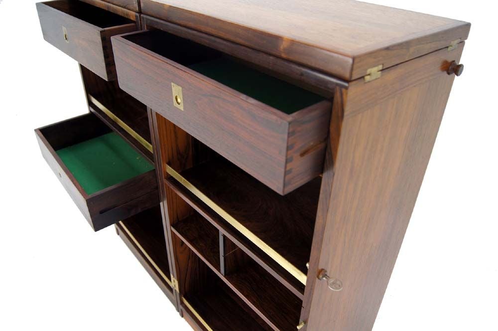 Mid Century Danish Modern Rosewood Stow or Fold Away Bar Cabinet 5